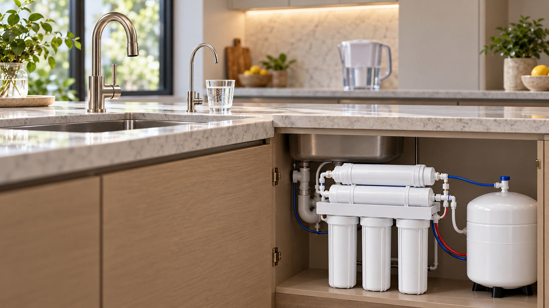 Reverse Osmosis System under a Kitchen Sink