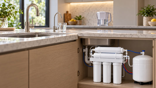 Reverse Osmosis System under a Kitchen Sink